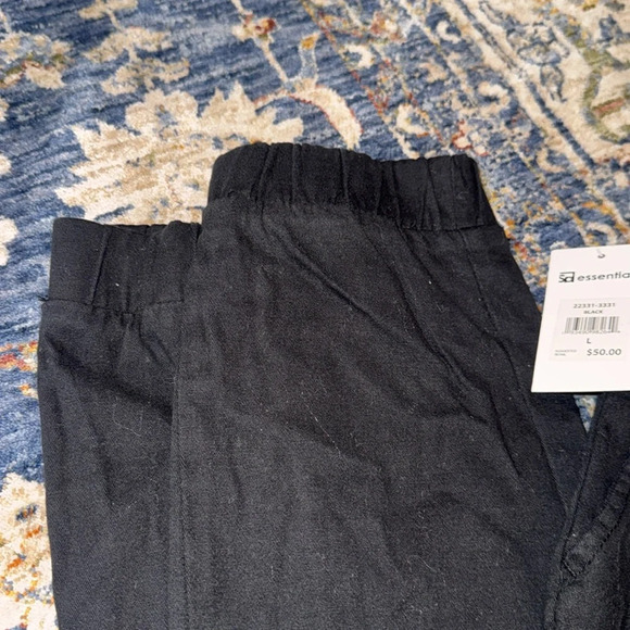 NWT SP essentials men’s drawstring elastic joggers pants bottoms black LG - Picture 3 of 14